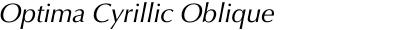 Optima Cyrillic Oblique